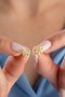 Heliophilia Silver Pendientes de Plata de Ley 925 con Baño de Oro y Circón